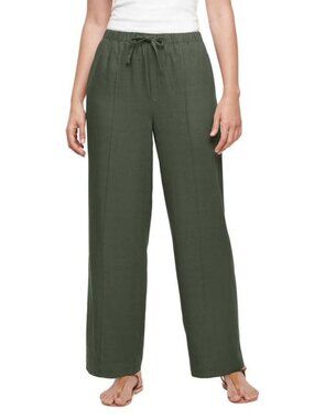 Gap  Women's Linen Blend Pull-On Pant, Olive green  Size Women XL    NWT